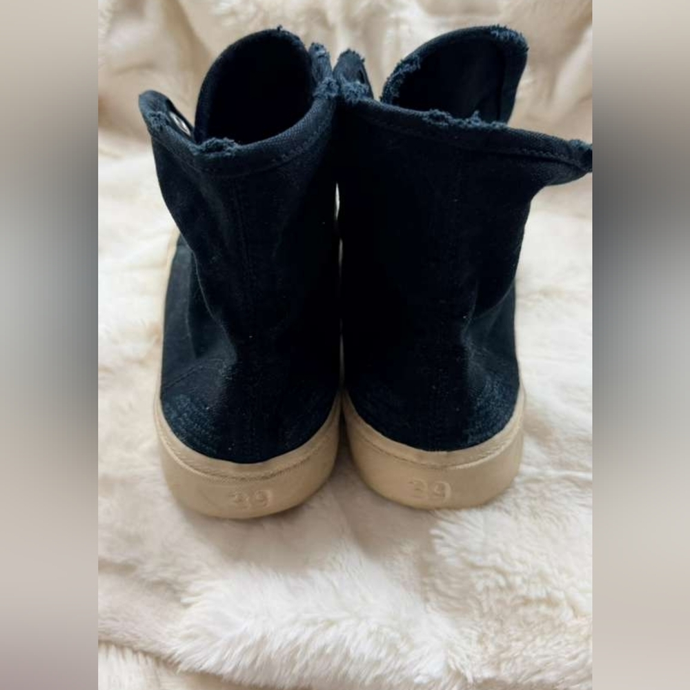 ÑBalenciaga Black Canvas HighTop Sneakers with White Soles No box, and the laces - Picture 4 of 10
